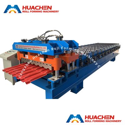 4m/min Vitesse 13 stations à rouleaux Machine de formage de rouleaux de tuiles vitrées en acier avec 45# éteindre et plaquer en acier