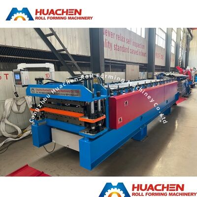 1250 mm Largeur 15 m/min Vitesse PPGI/GI Matériau double couche machine de formage de rouleaux pour feuilles trapézoïdales