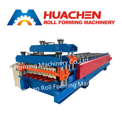 Feuilles de toiture en acier en métal faisant la machine tuile vitrée à double couche faisant la machine de formage