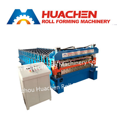 Trapézoïdale ondulée vitrée étape Carreaux de presse de toit Roofing Sheet Roll Ex-formage de faire machine Machinery Prix du fabricant