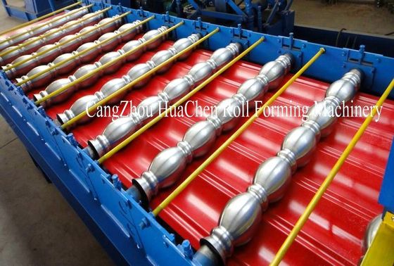 Machine de formage de rouleaux à double couche pour la fabrication de tôles de toiture avec une largeur de 1250 mm, contrôle PLC et une productivité de 20 m/min