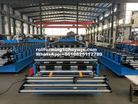 Machine de formage à double couche de 15-20 m/min pour les plaques de toiture métalliques