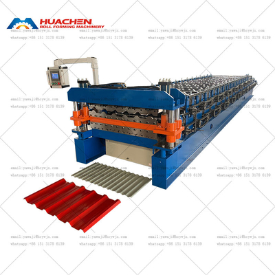 Matériel de construction à double couche Machinerie de toiture ondulée et machine de formage de rouleaux de tôles trapézoïdales