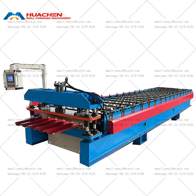 Machines de formage de rouleaux de toit à grande vitesse de forme trapézoïdale de type côte métallique