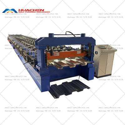Machine de formage de rouleaux à revêtement de sol à côtes entièrement automatique contrôlée par PLC