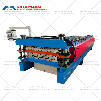 Chine Métal ondulé Ibr Zinc Plaque de toiture à double couche Machine de formage de rouleau de précision