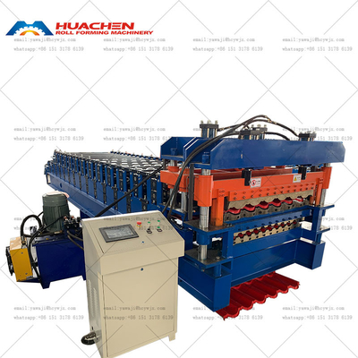 Pro Double Deck Machine de formage de rouleaux vitrée Trapézoïdale