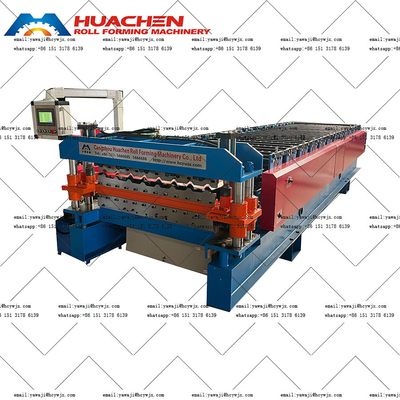 Machine de formage de rouleaux à double pont flexible avec une puissance totale de 5,5 à 5,5 kW et un matériau de découpe CR12 pour une production personnalisée