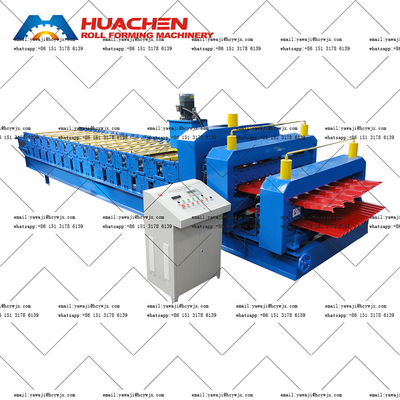 PPGI / GI machine de formage à rouleaux à double pont pour une épaisseur de 0,3-0,6 mm