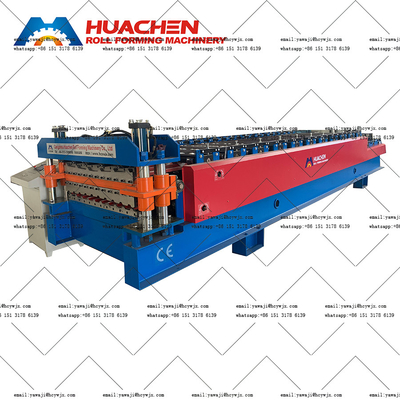 Largeur du matériau 1250 mm Machine de formage à rouleaux à double pont avec matériau de coupe avancé CR12