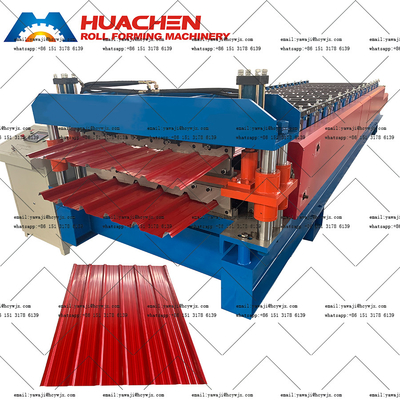 Couche de toit 1250 mm machine à rouleaux à double couche 380v