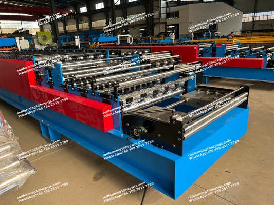 Petit pain de formation de double couche de 18 stations formant la machine pour des panneaux de mur de toit en métal