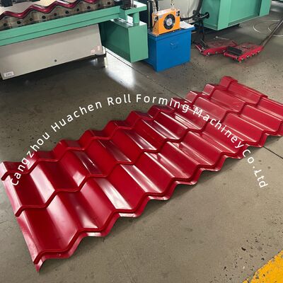 Machine de formage automatique de rouleaux de carreaux de toiture en métal glacé professionnelle avec 16 stations, vitesse de 4 m/min et contrôle PLC
