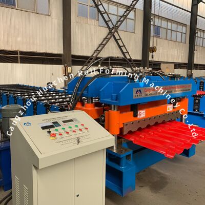 4m/min Vitesse 13 stations à rouleaux Machine de formage de rouleaux de tuiles vitrées en acier avec 45# éteindre et plaquer en acier