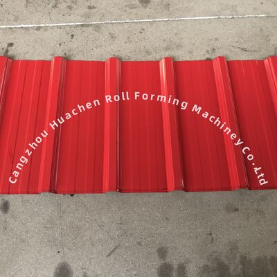 Machine de formage de rouleaux à double couche pour panneaux émaillés avec une largeur de 1250 mm, une vitesse de 15 m/min et un matériau PPGI/GI