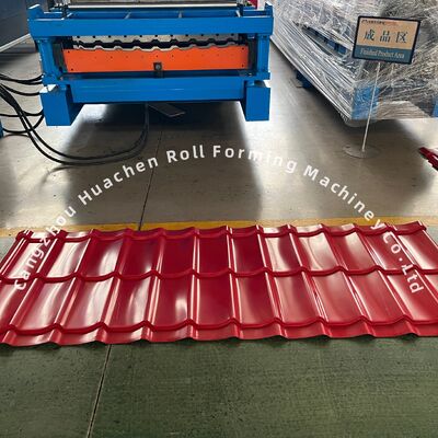 Machine de formage de rouleaux ondulés à double couche haute vitesse 15m/min avec contrôle PLC Panasonic et trempe d'acier 45#