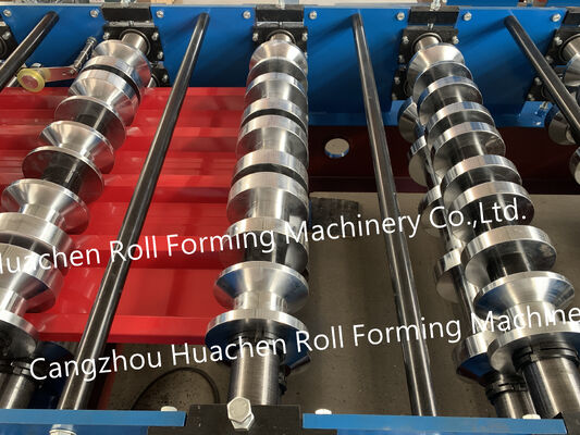 Automatic trapezoidal sheet forming machine / Box-shaped roof panel preparation machine Metal roofing tile pressing production line