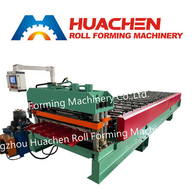 Machine de formage de panneaux de toiture de carreaux métalliques en acier à profilés à une seule couche