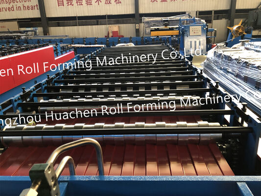 Machine de formage de rouleaux vitrés à double couche de tôle de toiture en fer personnalisée