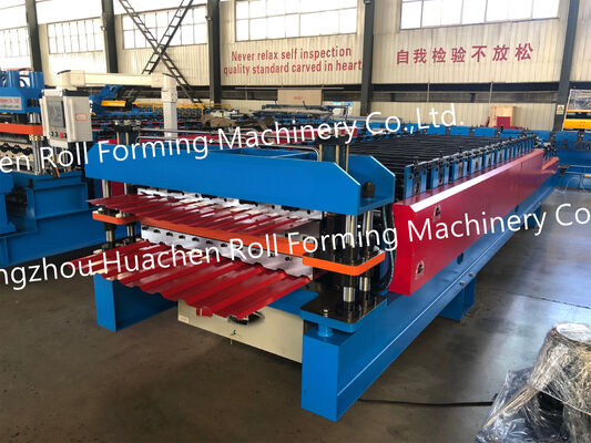 Machine de formage de rouleaux vitrés à double couche de tôle de toiture en fer personnalisée