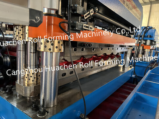 Machine de fabrication de tôles de fer à couleur laminées à la glace ondulée - machine de formage à double couche