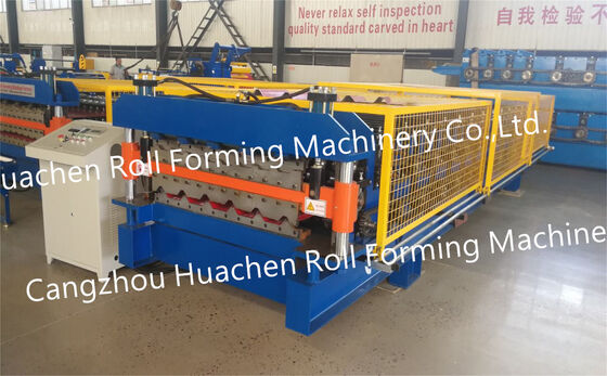Fabrication de carreaux de toiture en acier de couleur polonaise / Fabrication de panneaux de toiture - Machine à moulage à double couche laminée à froid