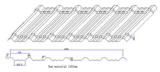 3 phases de 380v 50hz laminent à froid former la machine/machines pour la feuille de toit