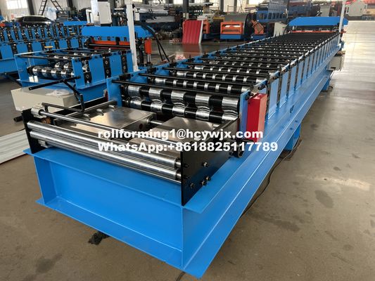 914 mm Largeur de bobine G550 Roofing Sheet Roll Forming Machine Plc contrôle