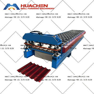 Machine de formage à rouleaux de toit à double pont à la mode à grande vitesse