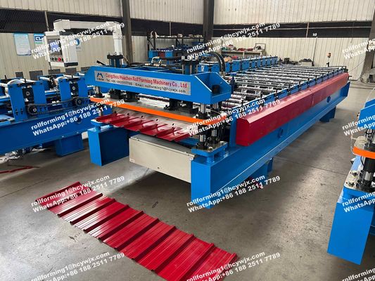 Éthiopie 600 Système de contrôle PLC Machine de fabrication de tôles de toit Machine de laminage en fer