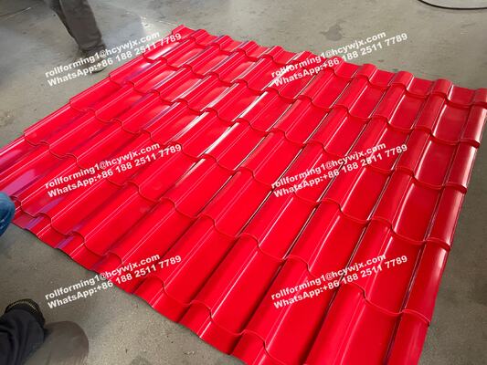 Machine à former des rouleaux à double couche avec contrôle PLC pour la production de tuiles de largeur 1250 mm et d'épaisseur 0,3-0,6 mm