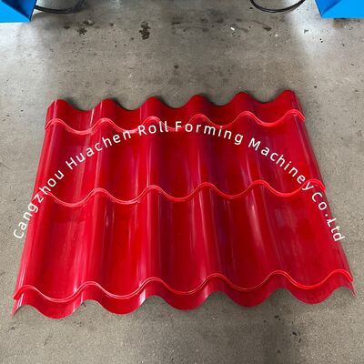 Machine de formage de tuiles métalliques personnalisée 13-22 avec 380V et 5.5+4KW pour tuiles en acier coloré