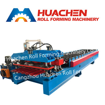 Machine de formage de rouleaux de tôle d'acier trapézoïde à engrenage à haut rendement