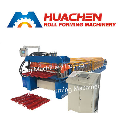 Machine de formage en rouleaux de carreaux de toits vitrés métalliques