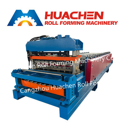 Machine de formage de panneaux de toiture en carreaux de couleur ondulés / machine de fabrication de carreaux à double couche