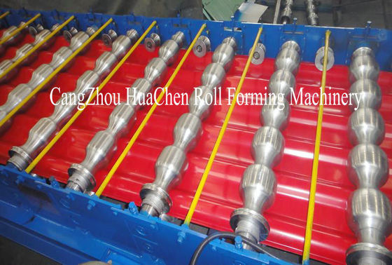 Petit pain de tuile vitré par panneau en acier de toit formant la machine pour la construction